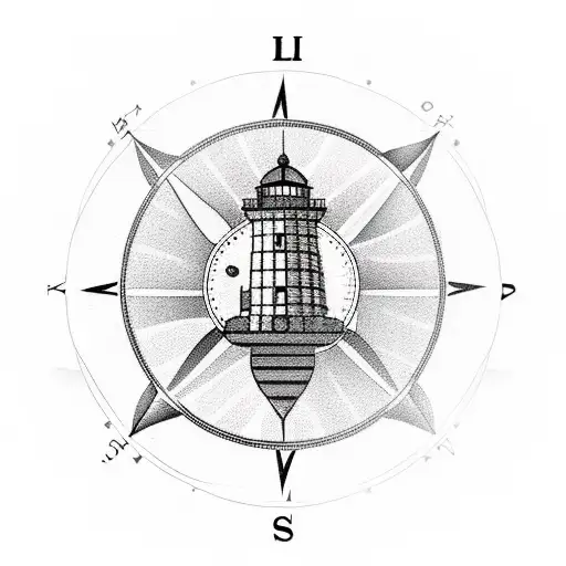 Lighthouse Sailing Boat Compass