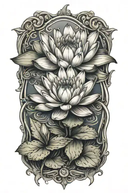 Water Lily With Hourglass