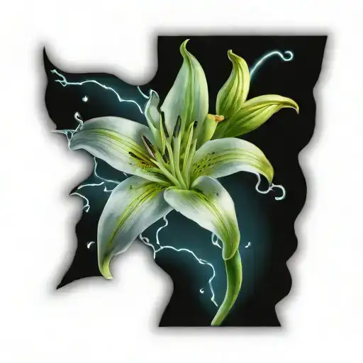 Lily Flower Aurora Borealis