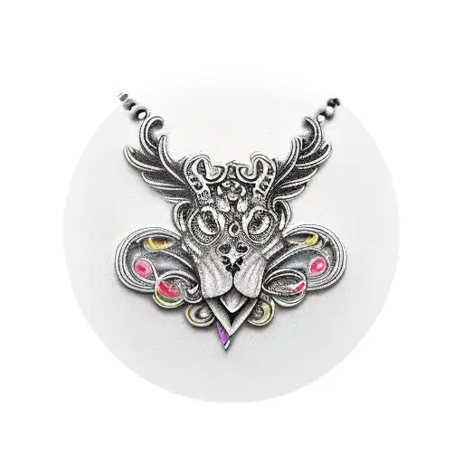 Layers Of Different Necklaces With Various Charms