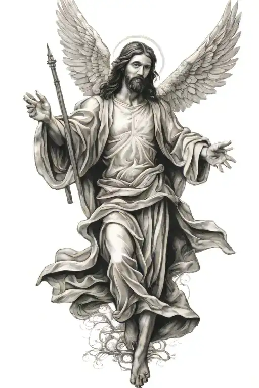 Jesus And Aech Angel Michael