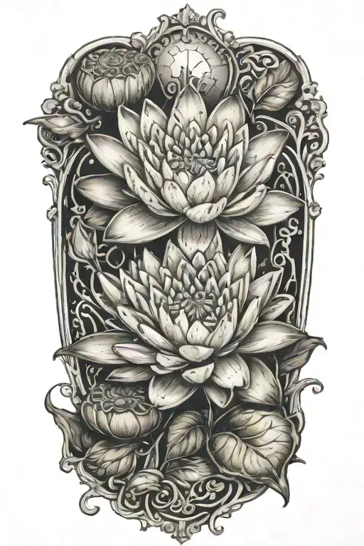 Water Lily With Hourglass