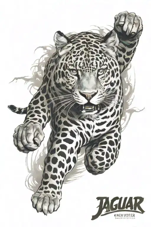 Jaguar Warrior Full Body In Half Sleeve