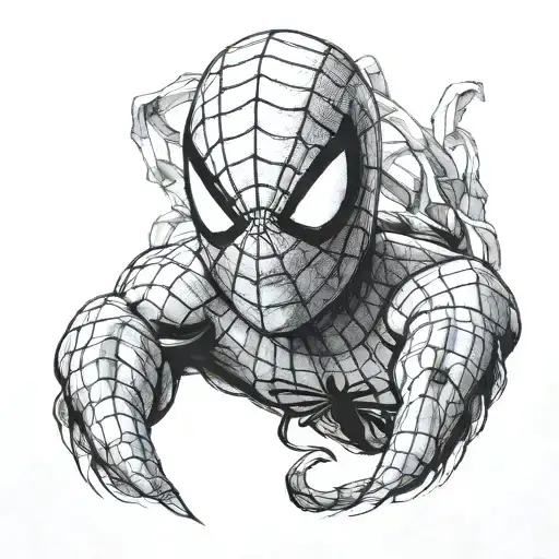 A Realistic Portrait Of Spider-man With A Hidden Neurodiversity Awareness Ribbon