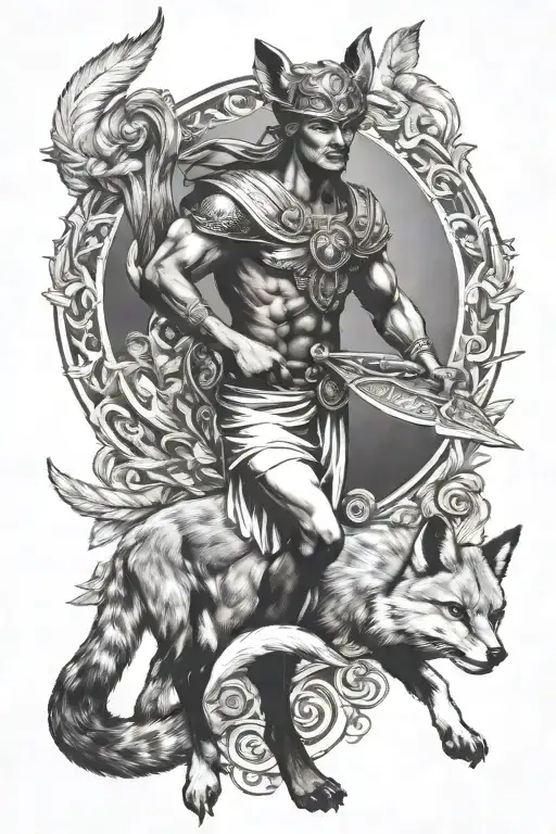 God Hermes And A Fox