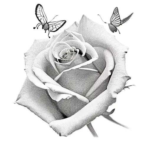 A Rose And A Butterfly