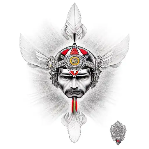 Cross With Indian Head