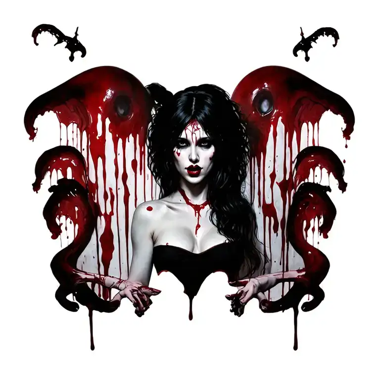Sexy Vampire Bloody Women Full Body
