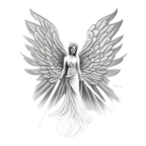 Kneeling Angel With Thunder