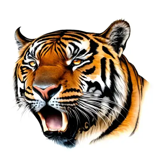 Tiger Stipes On Shoulder