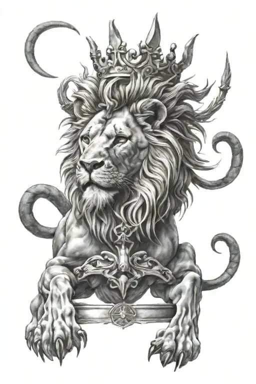 Lion Crown Scorpio Zodiac