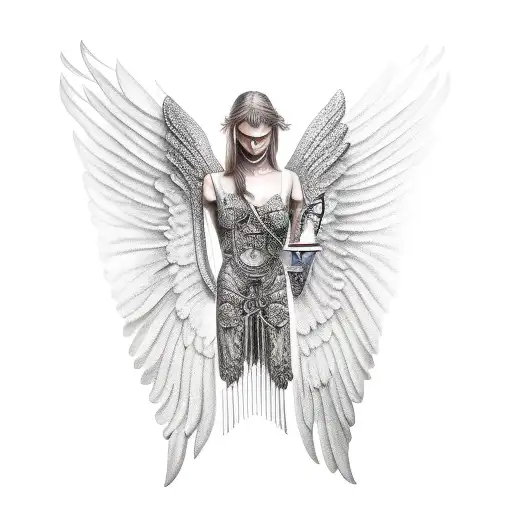 Metal Angel With Wings