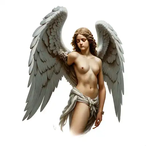 Angel Rib Tattoo Design