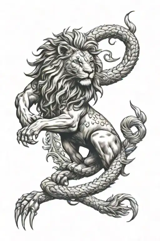 Scorpio Zodiac With Lion Crown