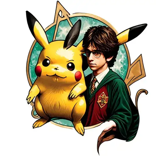 Harry Potter And Pikachu Pokemon