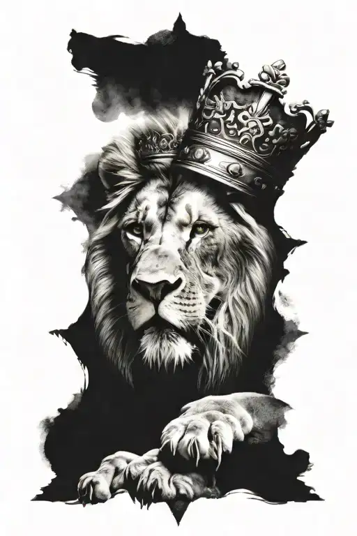 Castle With Lion Wearing A Crown