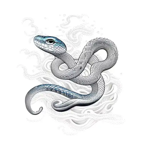 Snake With Ocean Waves