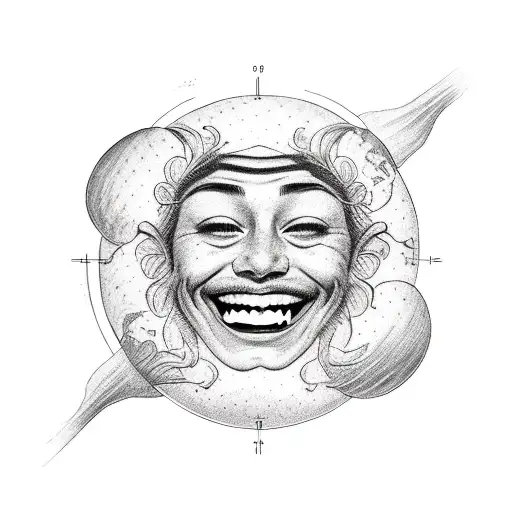 Smile Now Cry Later Faces With Hand In Globe