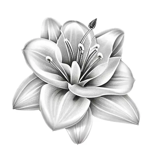 Lily Flower With A Paper Boat For Spin