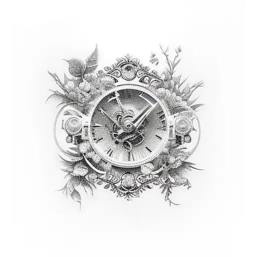 A Vintage Car With Intricate Mechanical Details Surrounded By Lush Greenery