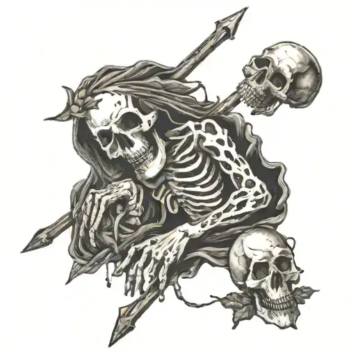 The Fool Tarot Card Depicting Death