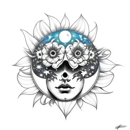 Flowers Stars Moon Earth Space Love Light Dark