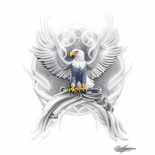 Eagle Holding An Infinity Sign