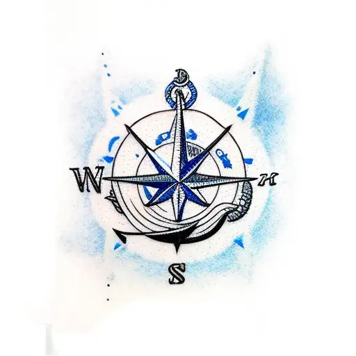 Anchor Compass Blue Marlin