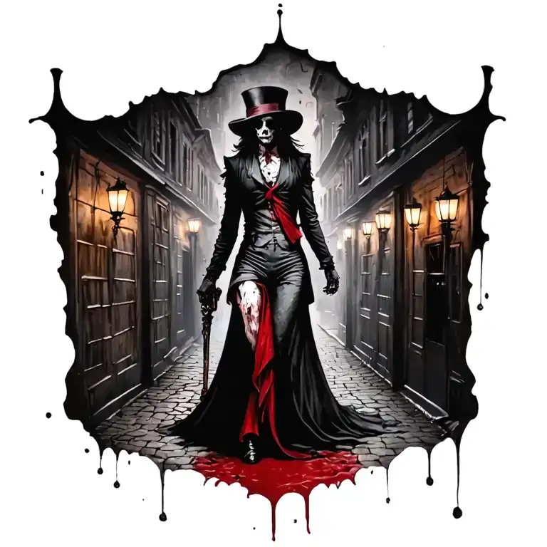 Jack The Ripper In Background