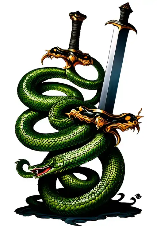 Kundalini 2 Snakes Sword
