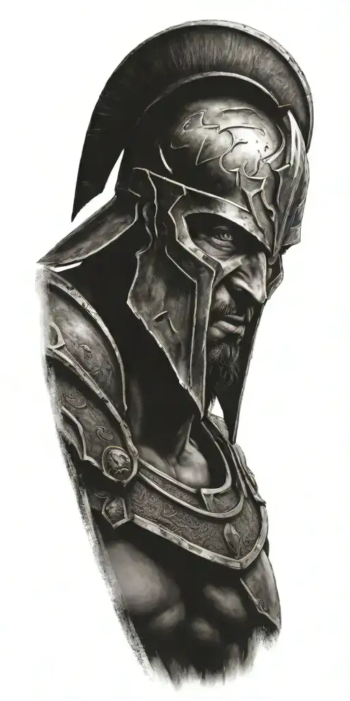 Faces Of Spartan Warriors