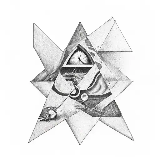 Pink Floyd Album Cover In A Triangle