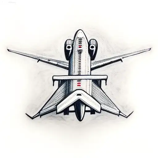 Airplane From Back Taking Off