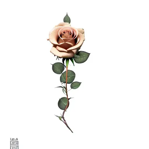 A Rose Wrapped With Snake