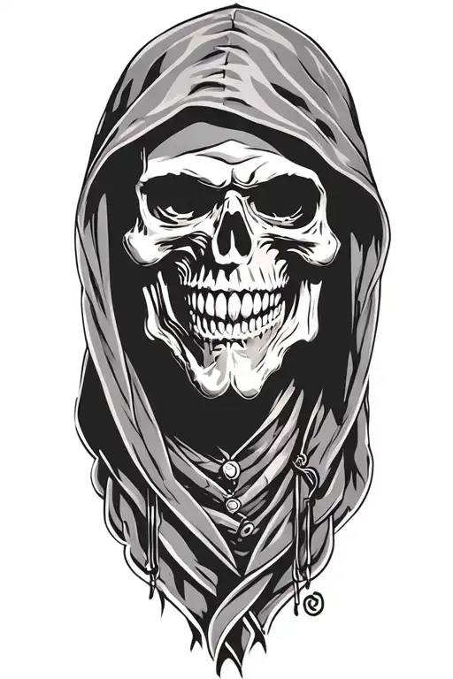 Hooded Reaper Smiling