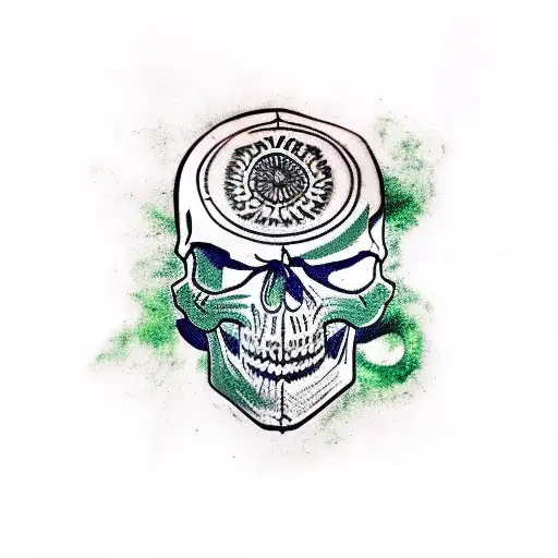 Skull Soldier With Gun In Hand And Indian Flag