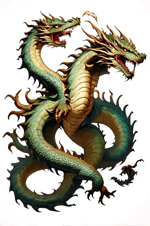 Hercules Fighting Hydra Dragon With 9 Heads