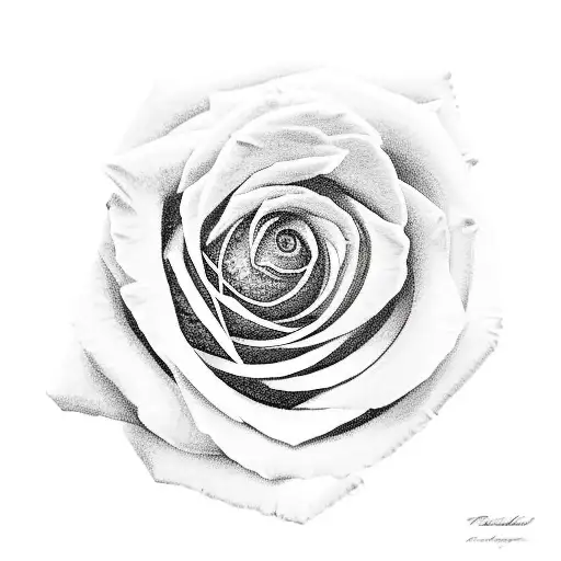 Rose With Real Eye In Corolla