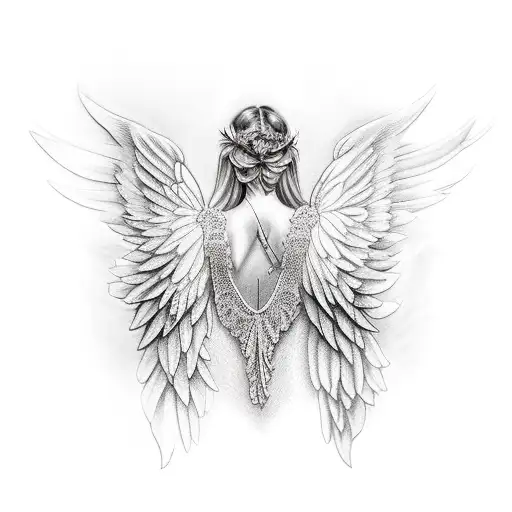 Falling Female Angel