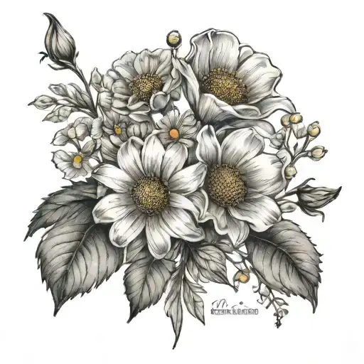 Daughter Name And Date Of Birth In Summer Wild Flowers