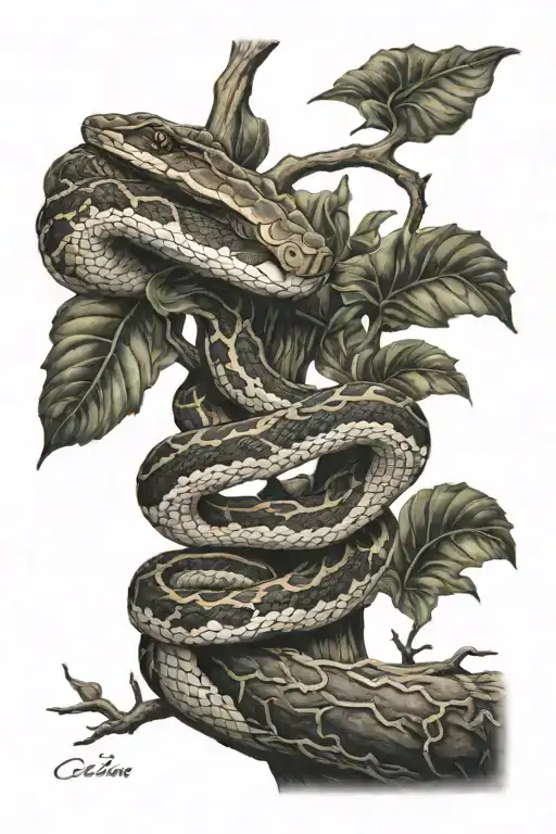 Snake In A Tree