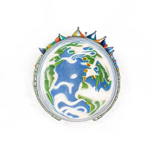 Earth With A Crown On Top