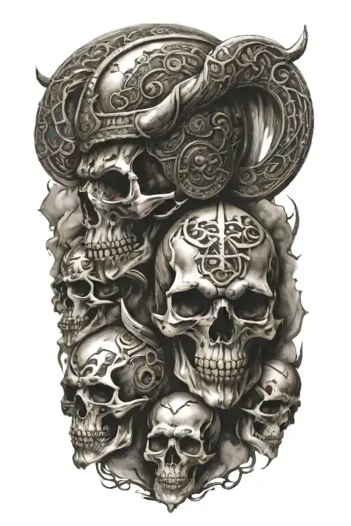 Vikings And Skulls