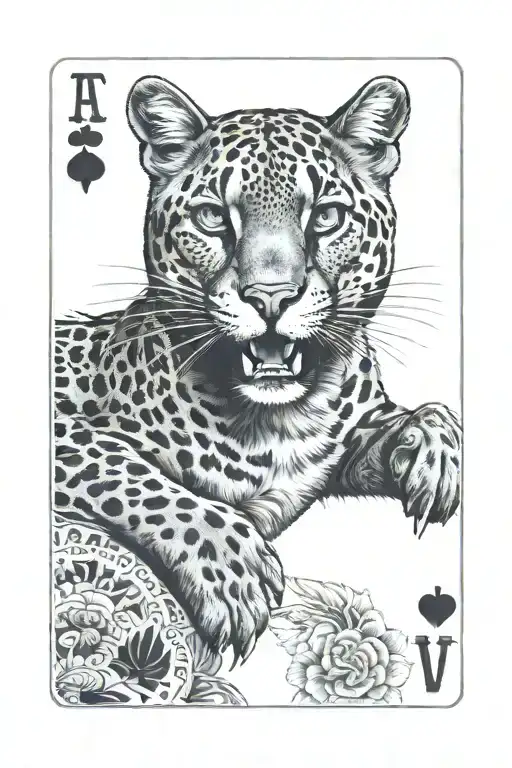 Black Puma Scales Playing Cards