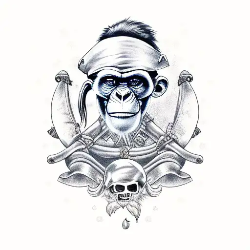 Pirate Ship With Monkey Pirates