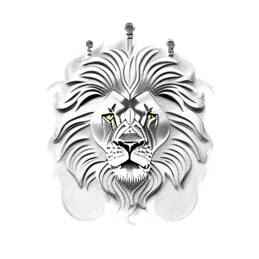 Nemean Lion In A Battle With The Greek God Hercules