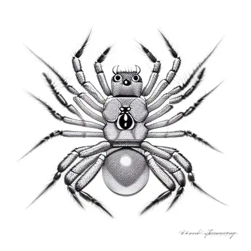 13 Legged Spider With Number 6 On Its Back