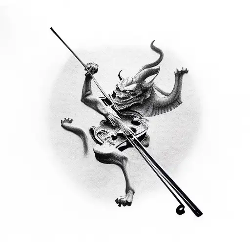 Demon Playing Violin