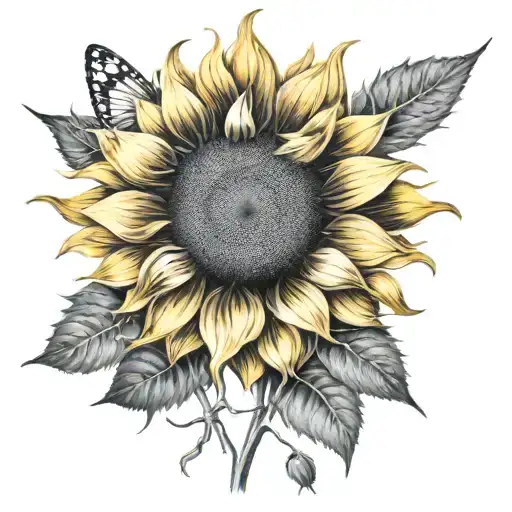 A Realistic Sunflower With Tnt Sticks Intertwined Around The Petals