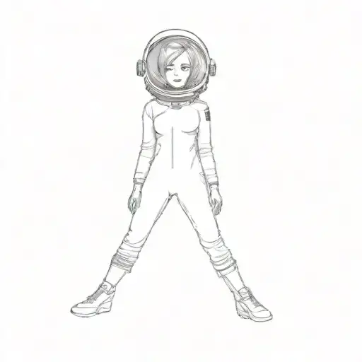 A Woman In A Space Suit